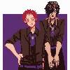 cafe uniform jyushi and kuko drawing