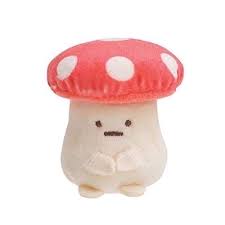 Image of a plush toy mushroom.